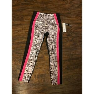 Nanette Lepore Play Printed Colorblock Compression Leggings Size medium